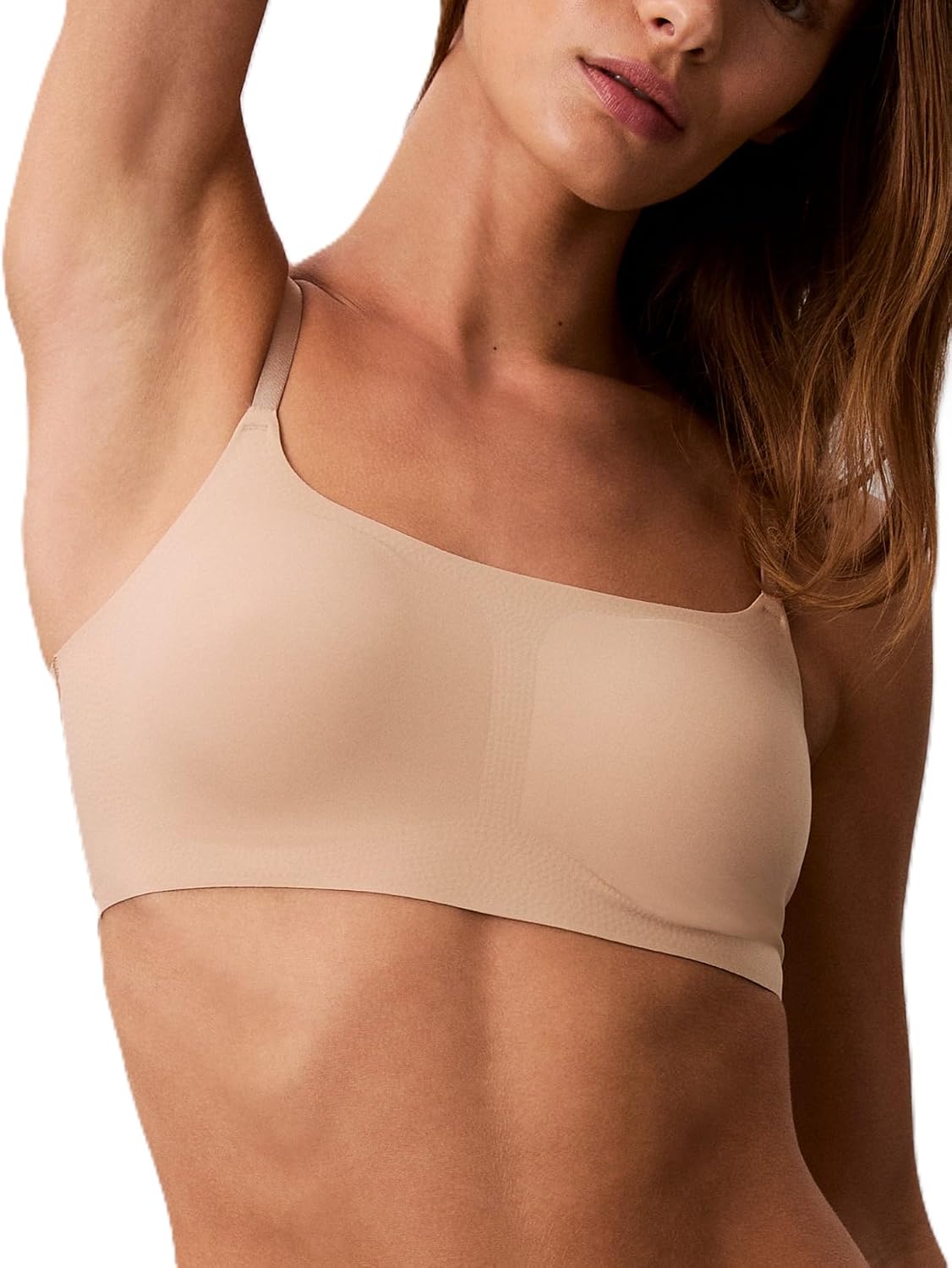 SOSTÉN CALVIN KLEIN INVISIBLES COMFORT BRALETTE SIN COSTURAS CON TIRANTES AJUSTABLES DELGADOS - 1