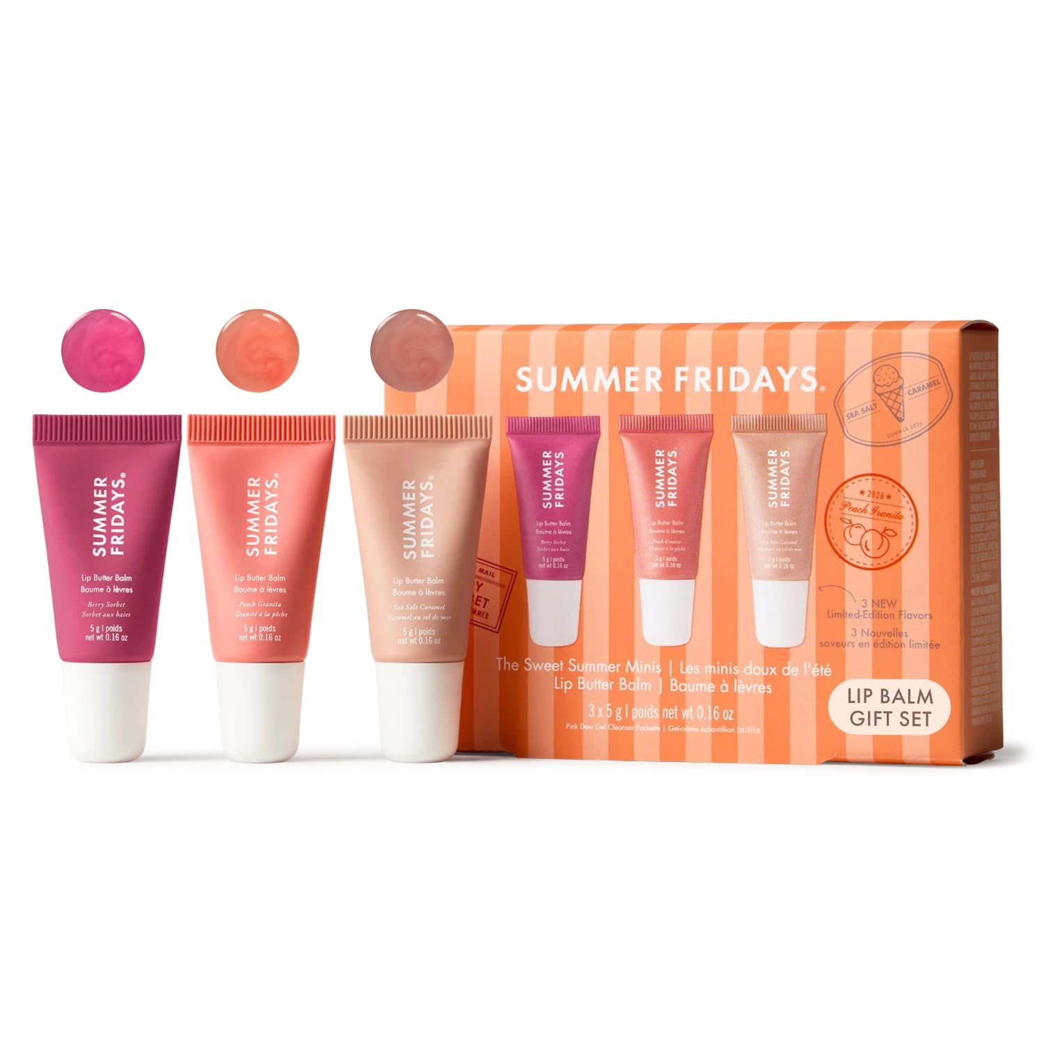 BÁLSAMO LABIAL SUMMER FRIDAYS SWEET SUMMER MINIS TRIO 3 UNIDADES 10 G - 1