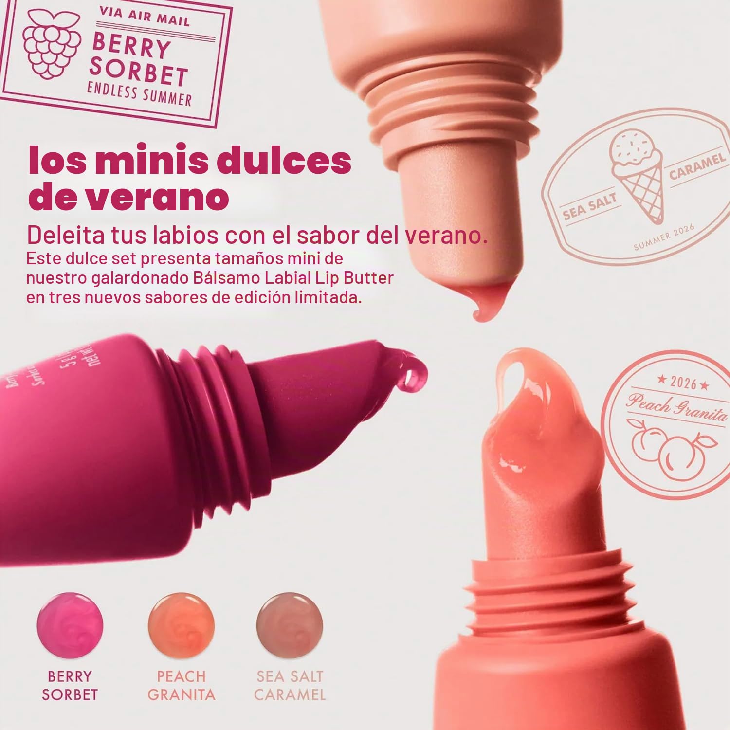 BÁLSAMO LABIAL SUMMER FRIDAYS SWEET SUMMER MINIS TRIO 3 UNIDADES 10 G - 2