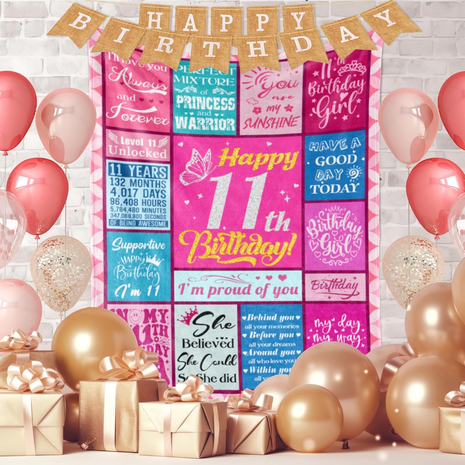 MANTA LAVUA CUMPLEAÑOS NÚMERO 11 50X60 - 3