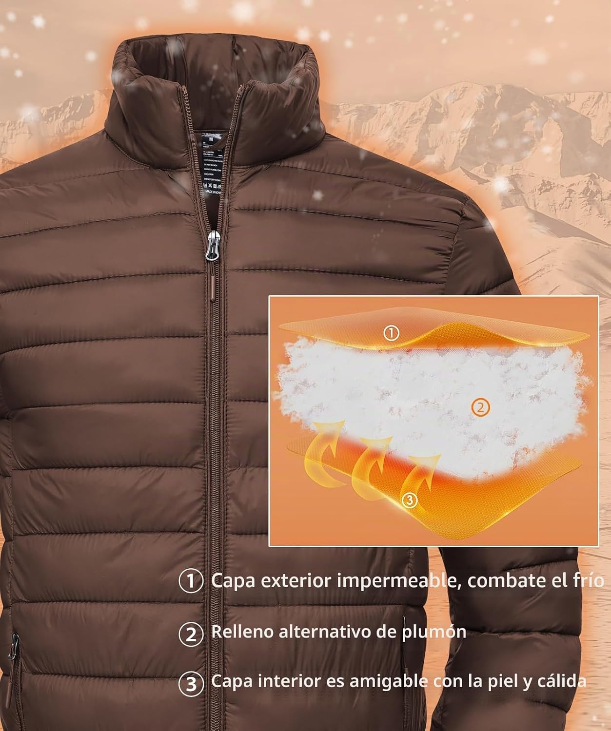 CASACA HOMBRE SPOSULEI UL01N20001 MARRÓN - 4