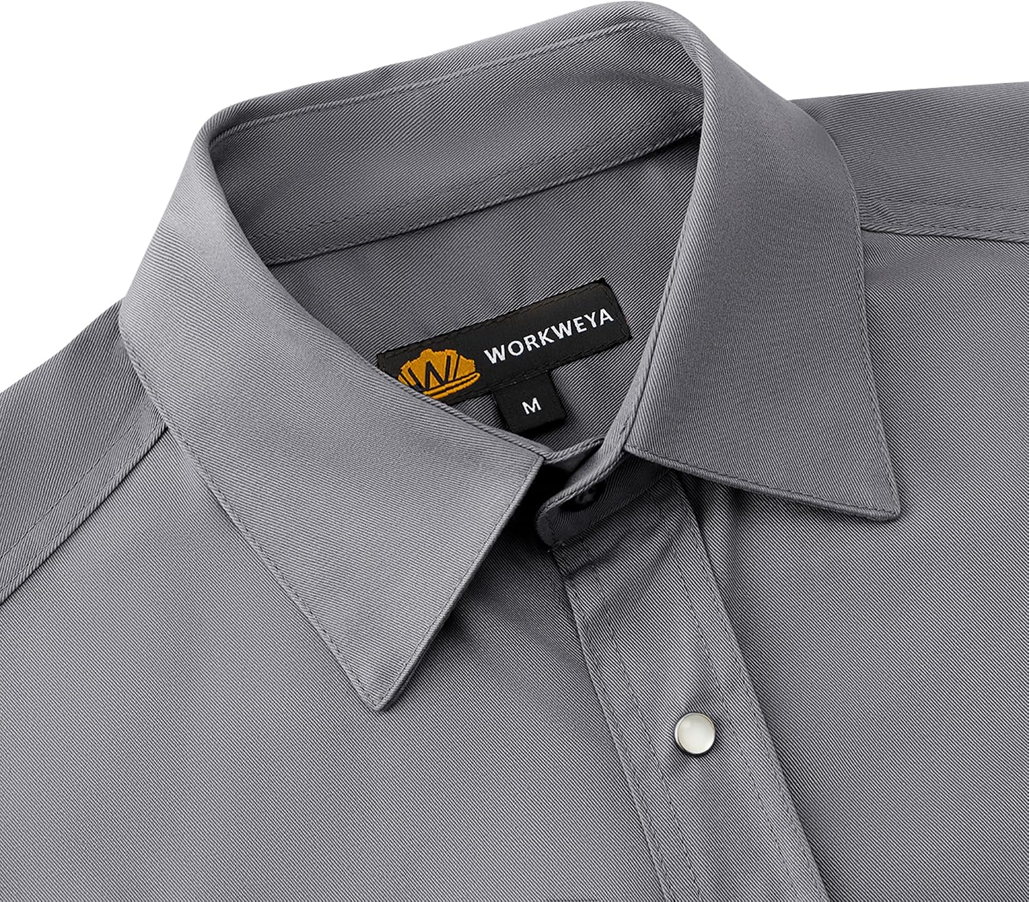 CAMISA DE TRABAJO WORKWEYA PARA HOMBRE RESISTENTE A LA LLAMA 6.5OZ CUADROS GRIS CLARO CAT2/NFPA2112 - 4