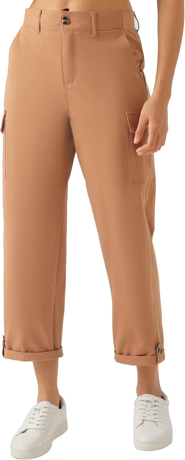 PANTALÓN CAPRI CARGO LIGERO PARA MUJER XINGPAOZHE MARRÓN MOCA - 3