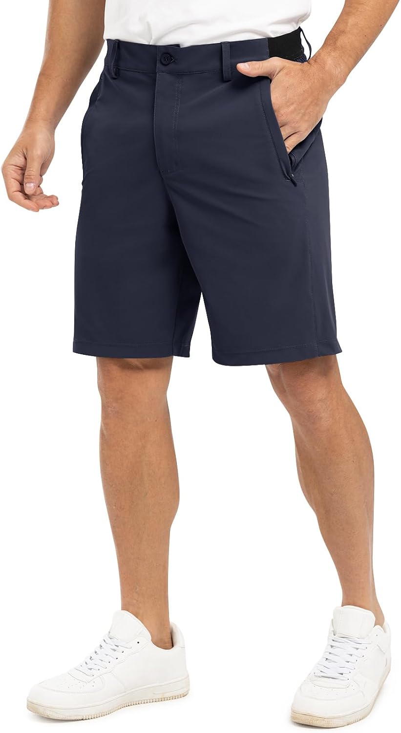 PANTALONES CORTOS DE GOLF TBMPOY PARA HOMBRE 9 PULGADAS AZUL MARINO - 1