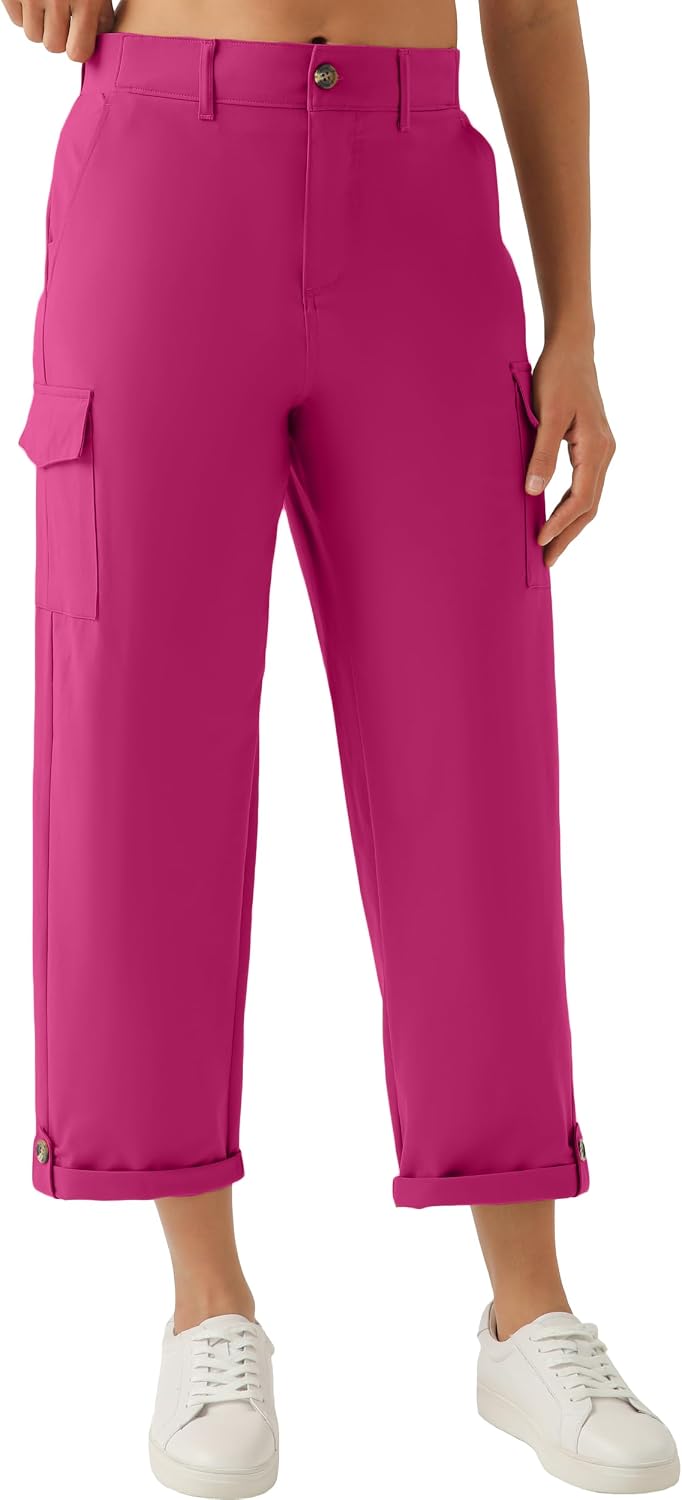 PANTALÓN CAPRI CARGO LIGERO PARA MUJER XINGPAOZHE ROJO TOMATE - 3