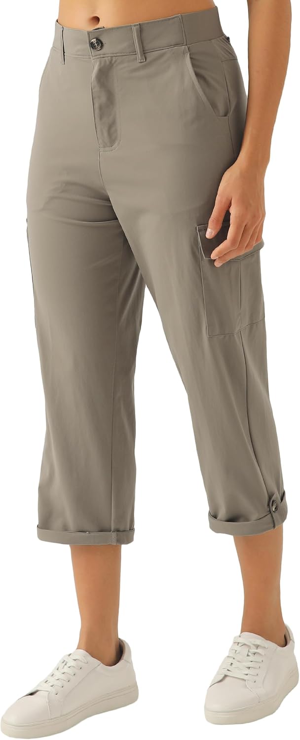 PANTALÓN CAPRI CARGO LIVIANO PARA MUJER XINGPAOZHE CAQUI OSCURO - 3