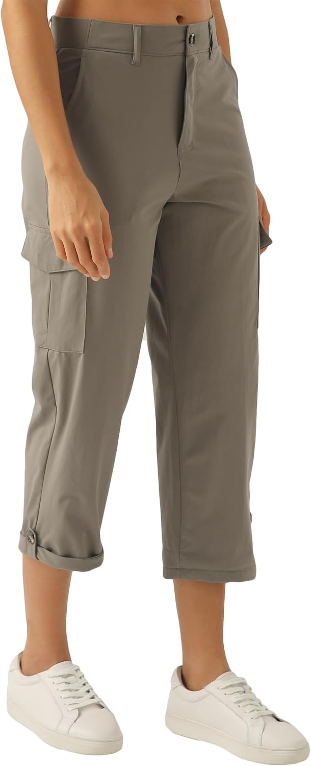 PANTALÓN CAPRI CARGO LIVIANO PARA MUJER XINGPAOZHE CAQUI OSCURO - 5
