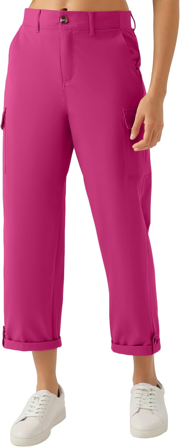 PANTALÓN CAPRI CARGO LIVIANO PARA MUJER XINGPAOZHE ROJO TOMATE - 4