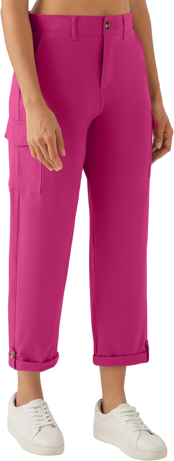 PANTALÓN CAPRI CARGO LIVIANO PARA MUJER XINGPAOZHE ROJO TOMATE - 5