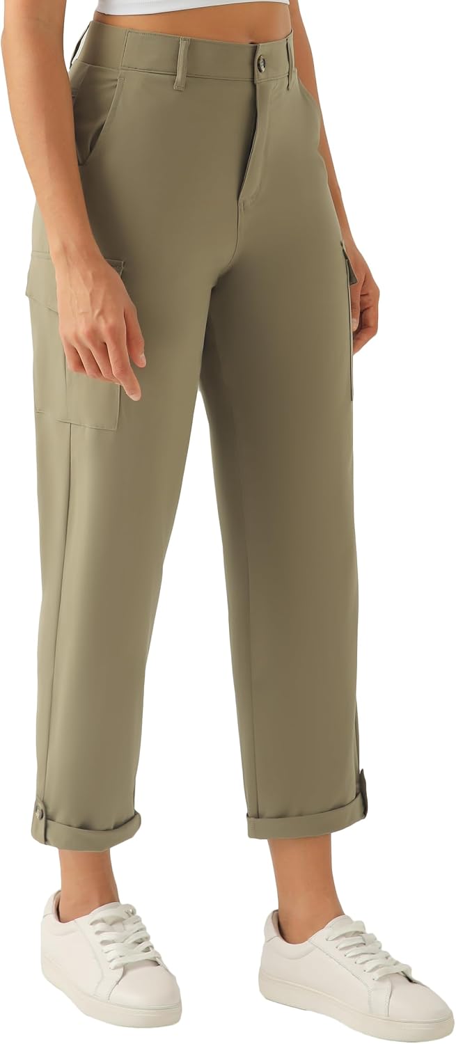 PANTALÓN CAPRI CARGO PARA MUJER XINGPAOZHE VERDE PINOS - 3