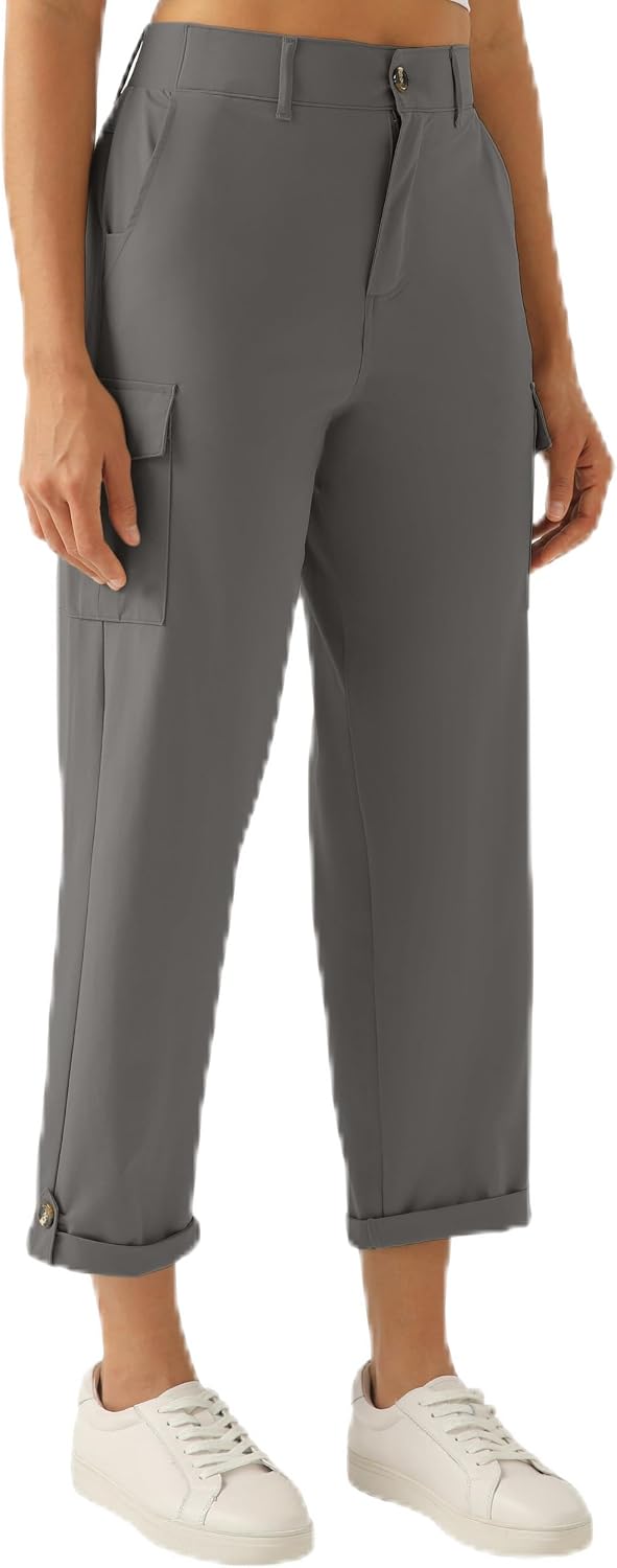 PANTALÓN CAPRI CARGO LIGERO PARA MUJER XINGPAOZHE GRIS CARBÓN - 1