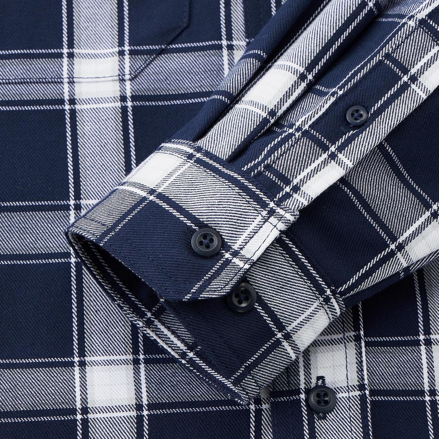 CAMISA DE TRABAJO WORKWEYA RESISTENTE A LA LLAMA 6.5OZ CUADROS AZUL MARINO CAT2 NFPA2112 - 5