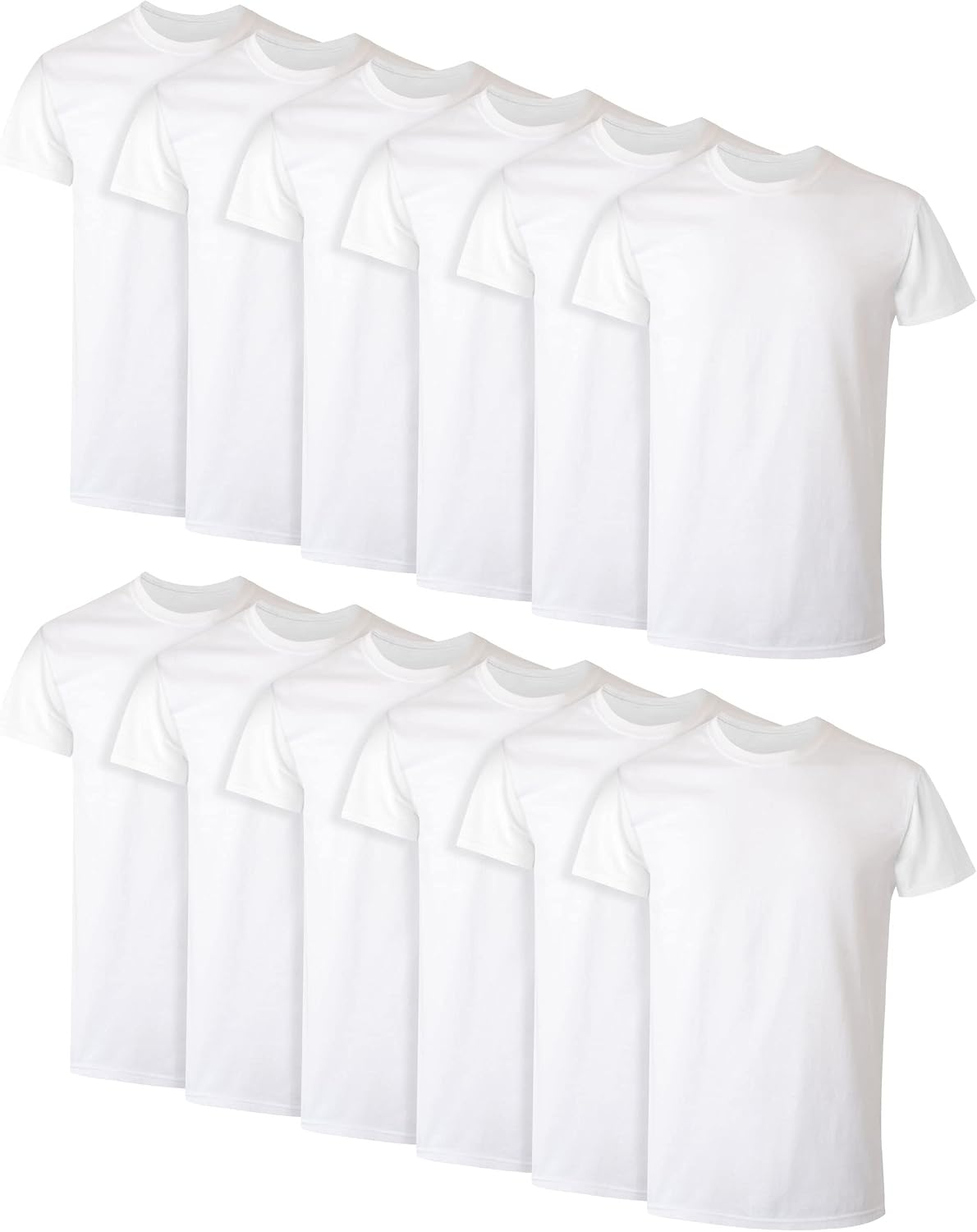 CAMISETAS INTERIORES PARA HOMBRE HANES 12 UNIDADES BLANCO - 1