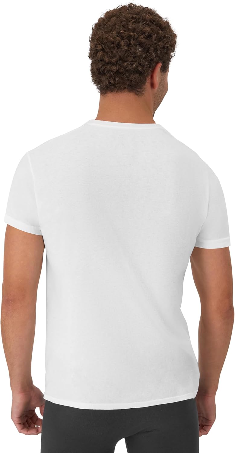 CAMISETAS INTERIORES PARA HOMBRE HANES 12 UNIDADES BLANCO - 4