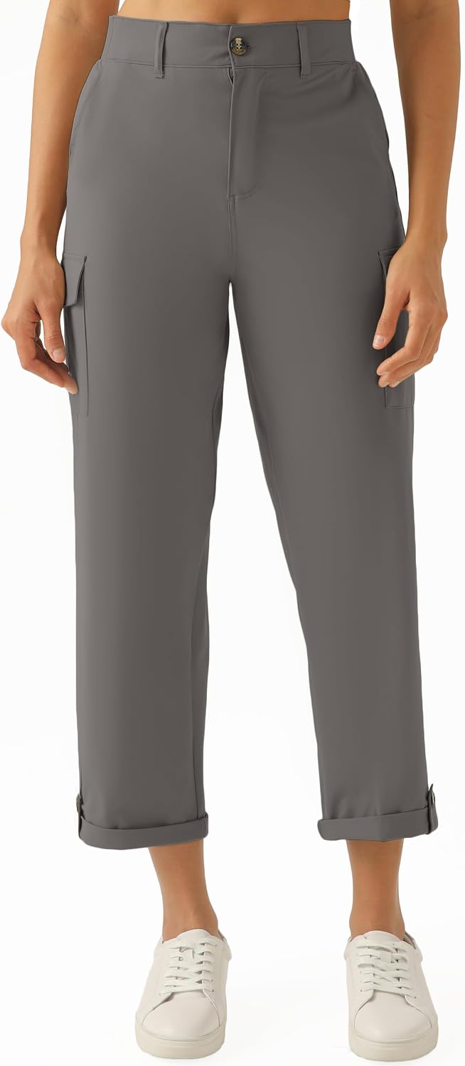 PANTALÓN CAPRI CARGO LIGERO PARA MUJER XINGPAOZHE GRIS CARBÓN - 2