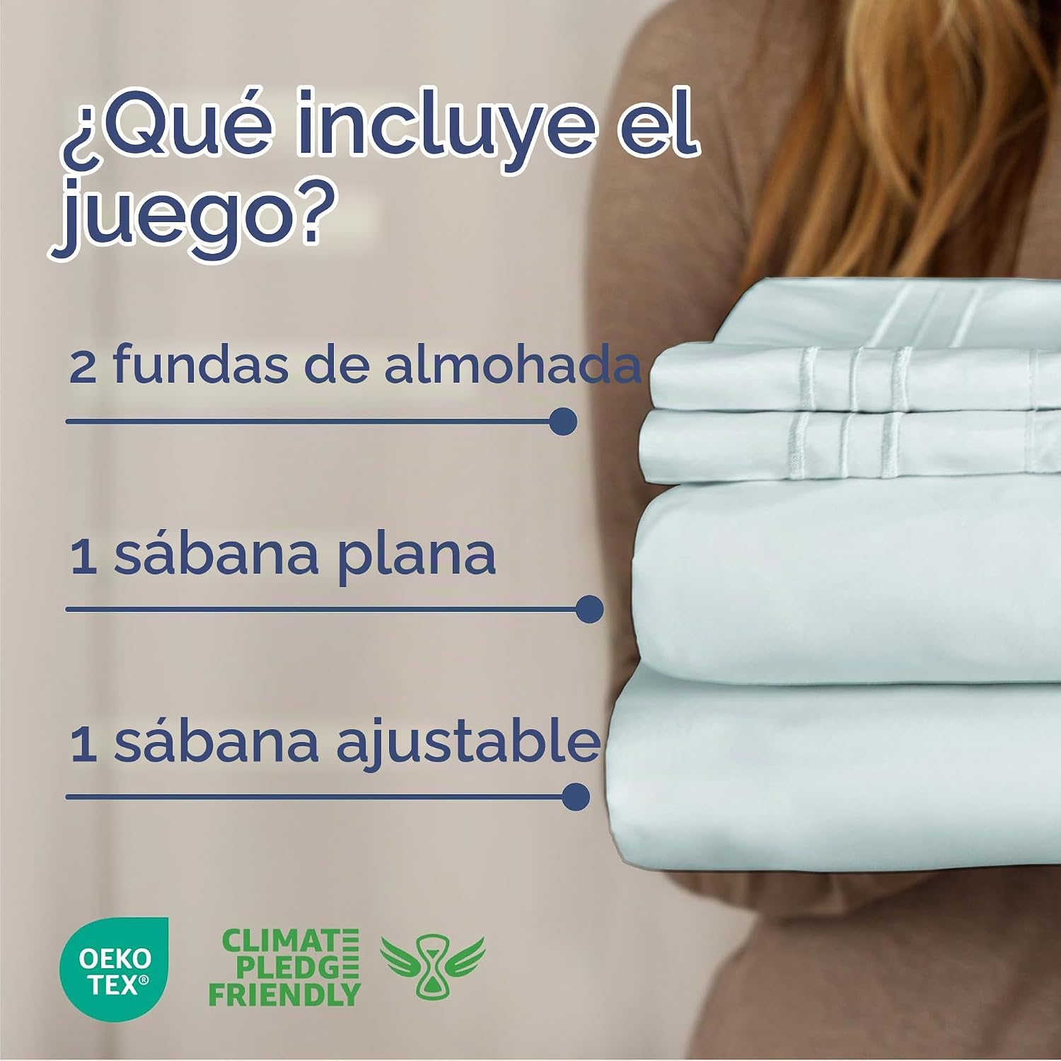 JUEGO DE SÁBANAS CGK UNLIMITED CAL KING SIZE 4 PIEZAS ICE BLUE - 2