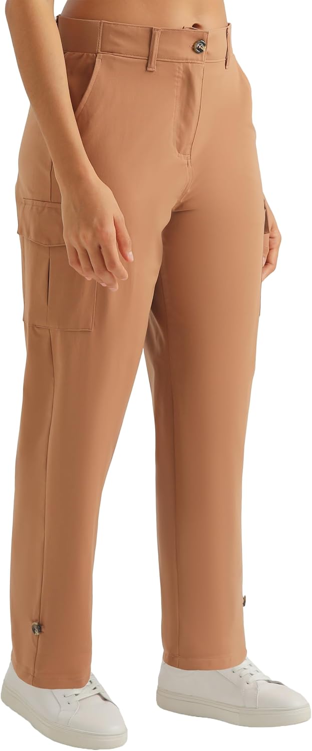 PANTALÓN CAPRI CARGO LIGERO PARA MUJER XINGPAOZHE MARRÓN MOCA - 1