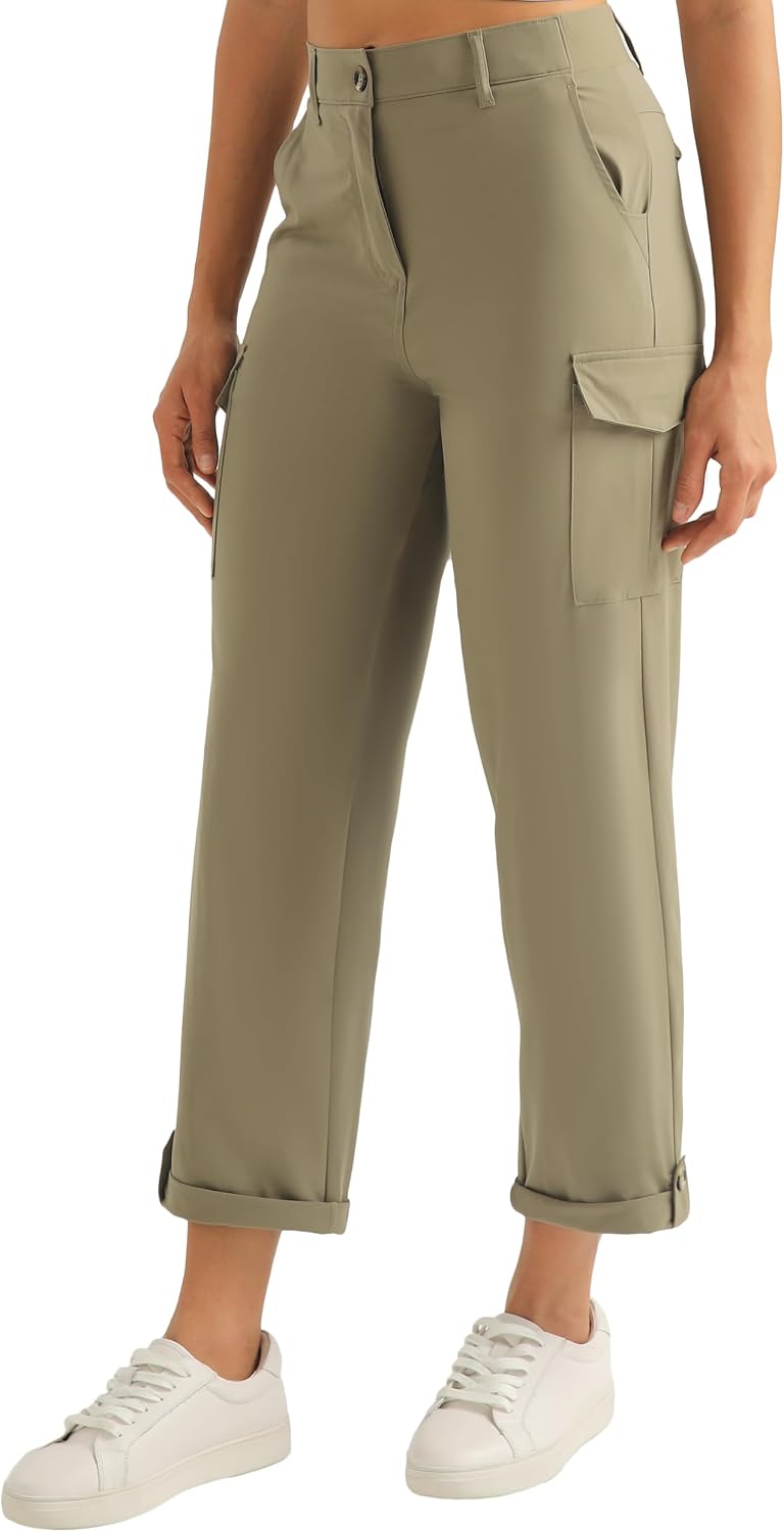 PANTALÓN CAPRI CARGO PARA MUJER XINGPAOZHE VERDE PINOS - 5