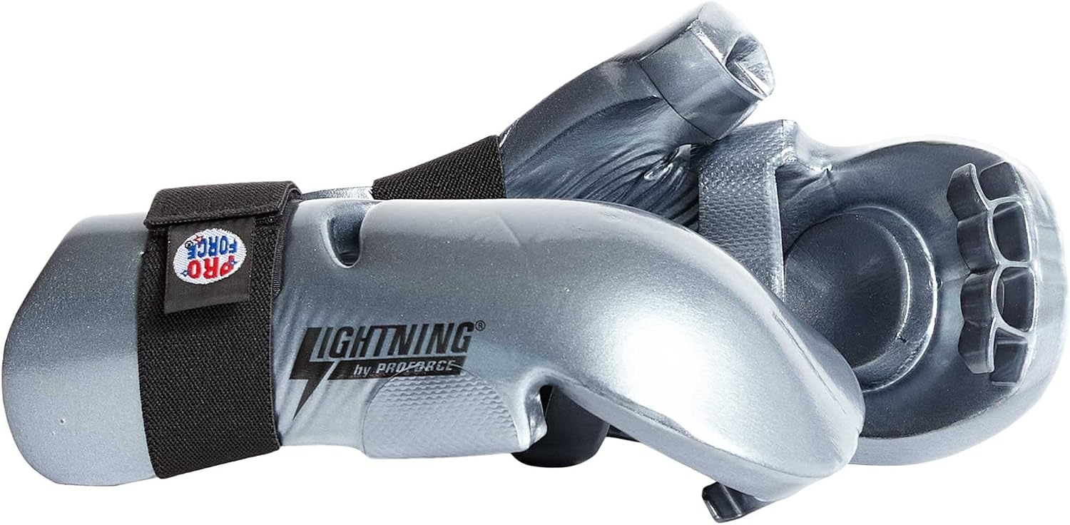 GUANTES DE BOX PROFORCE LIGHTNING PUNCHES PARA KARATE Y ARTES MARCIALES COLOR SILVER - 1