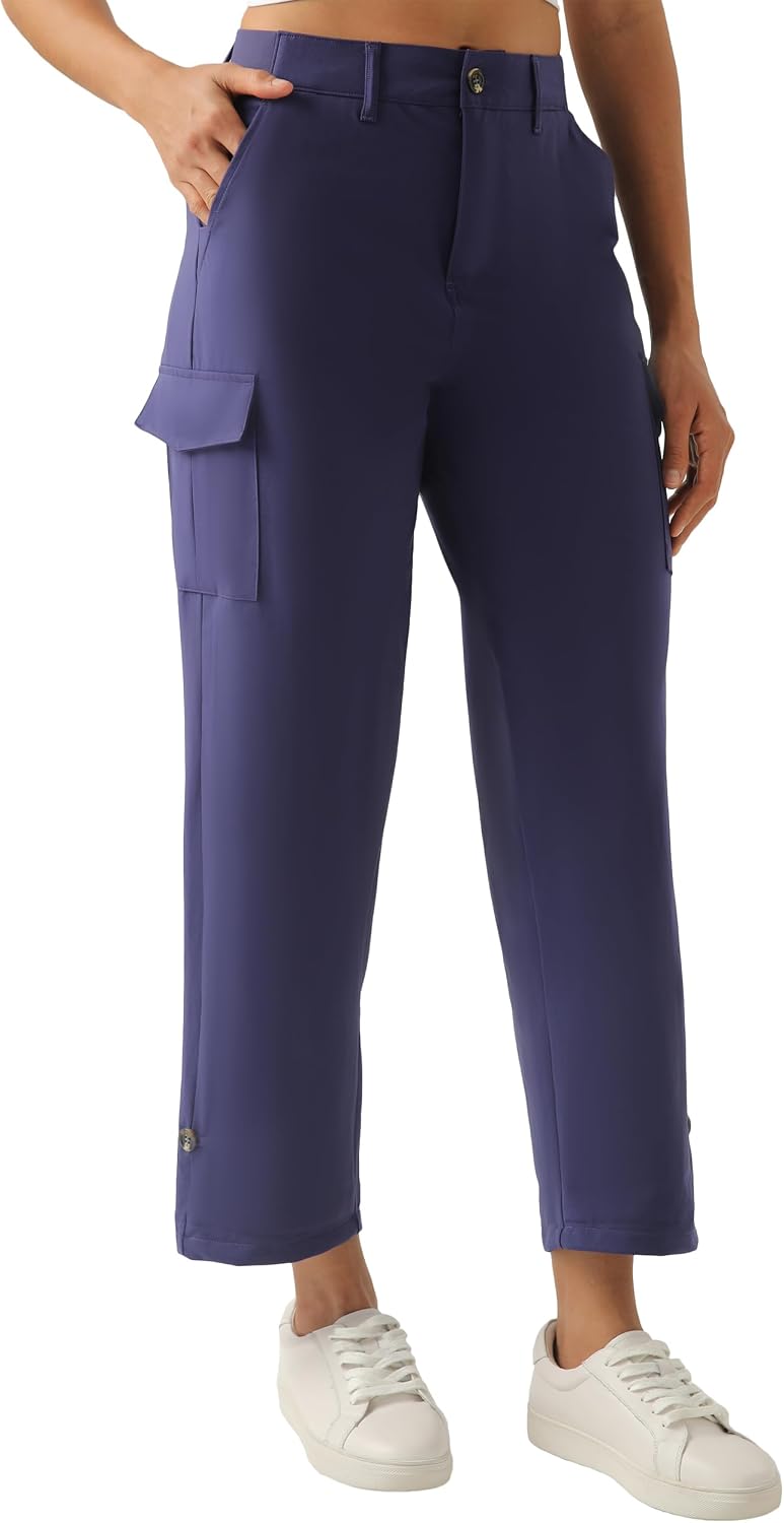 PANTALÓN CAPRI CARGO LIGERO PARA MUJER XINGPAOZHE AZUL - 1