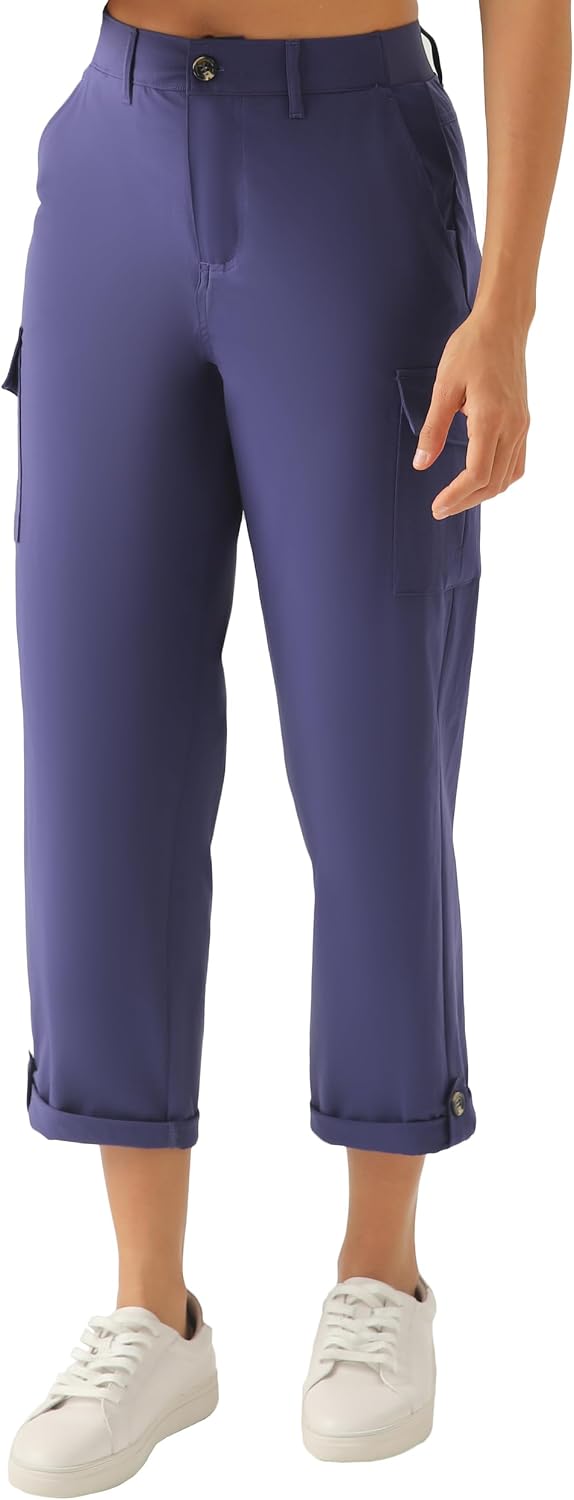PANTALÓN CAPRI CARGO LIGERO PARA MUJER XINGPAOZHE AZUL - 4