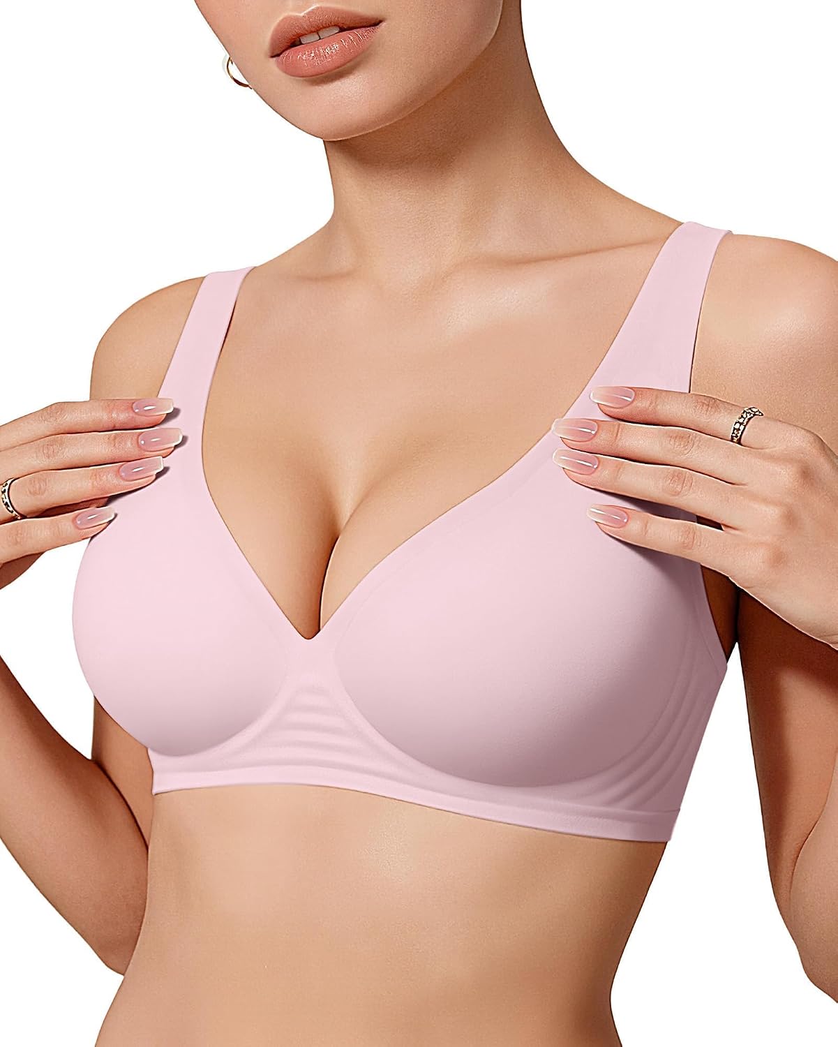 SOSTÉN PARA MUJER OEAK JELLY SIN VARILLAS PUSH UP COLOR ROSADO - 1