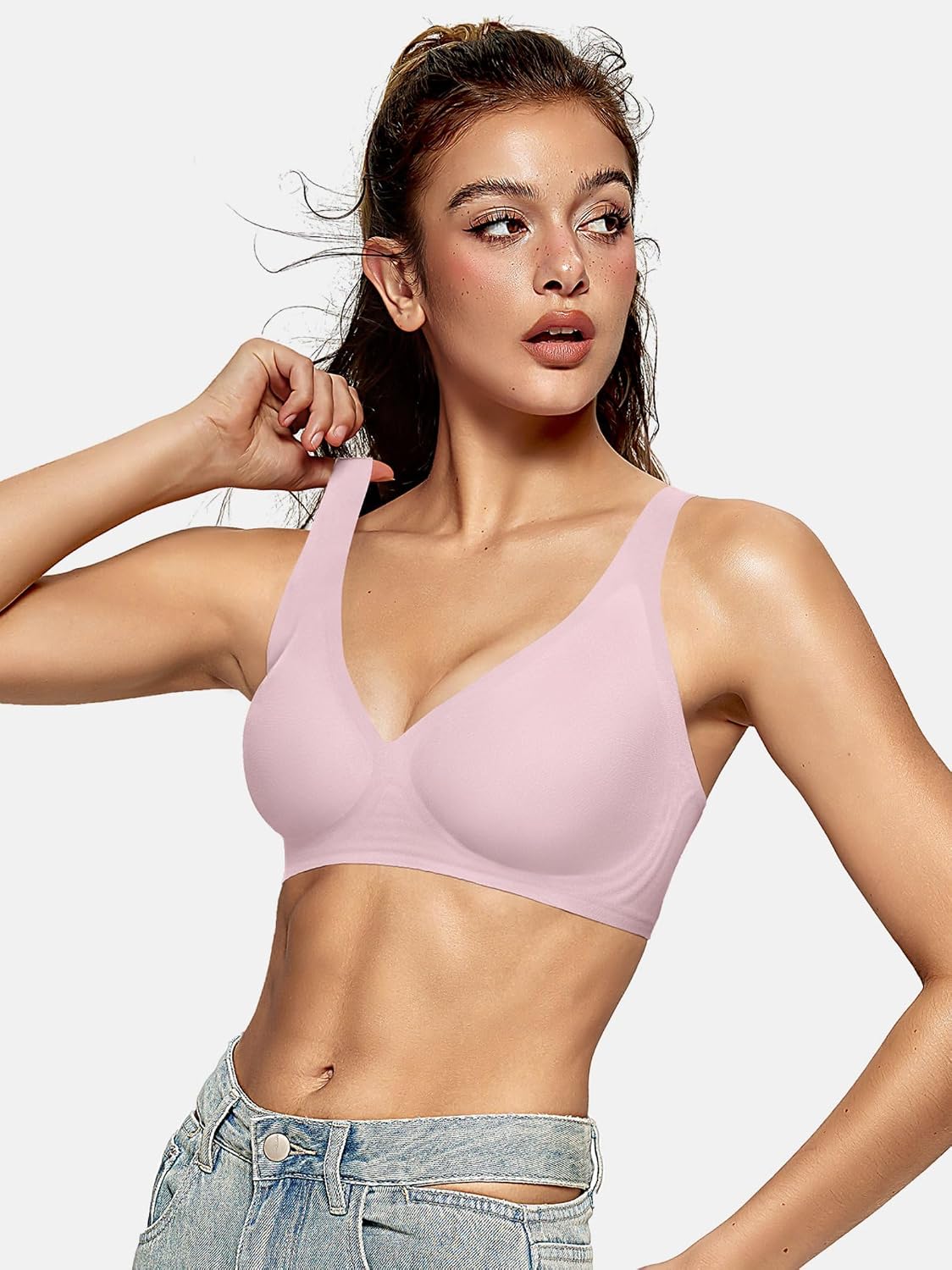 SOSTÉN PARA MUJER OEAK JELLY SIN VARILLAS PUSH UP COLOR ROSADO - 5