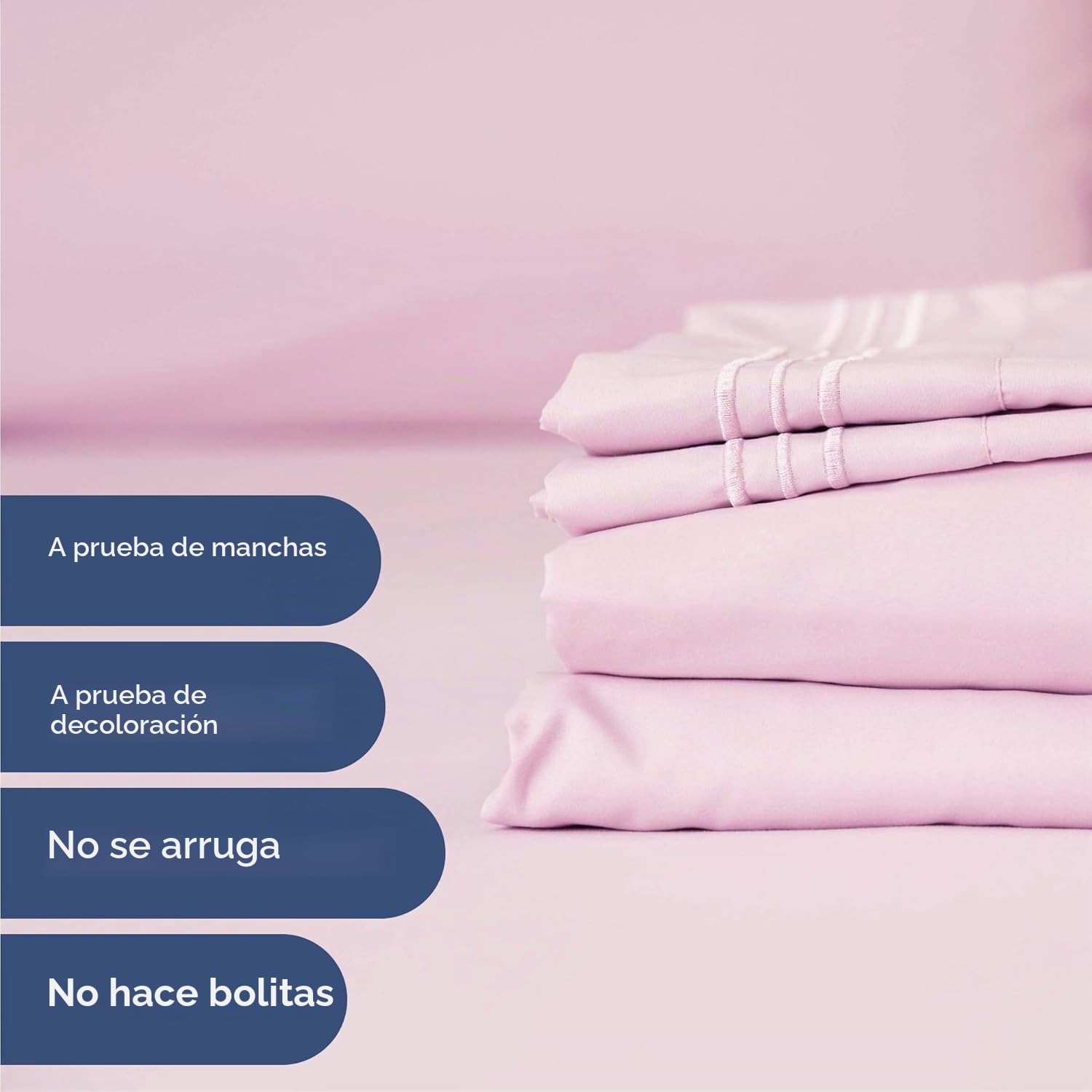 JUEGO DE SÁBANAS CGK UNLIMITED CAL KING SIZE 4 PIEZAS ROSADO CLARO - 5