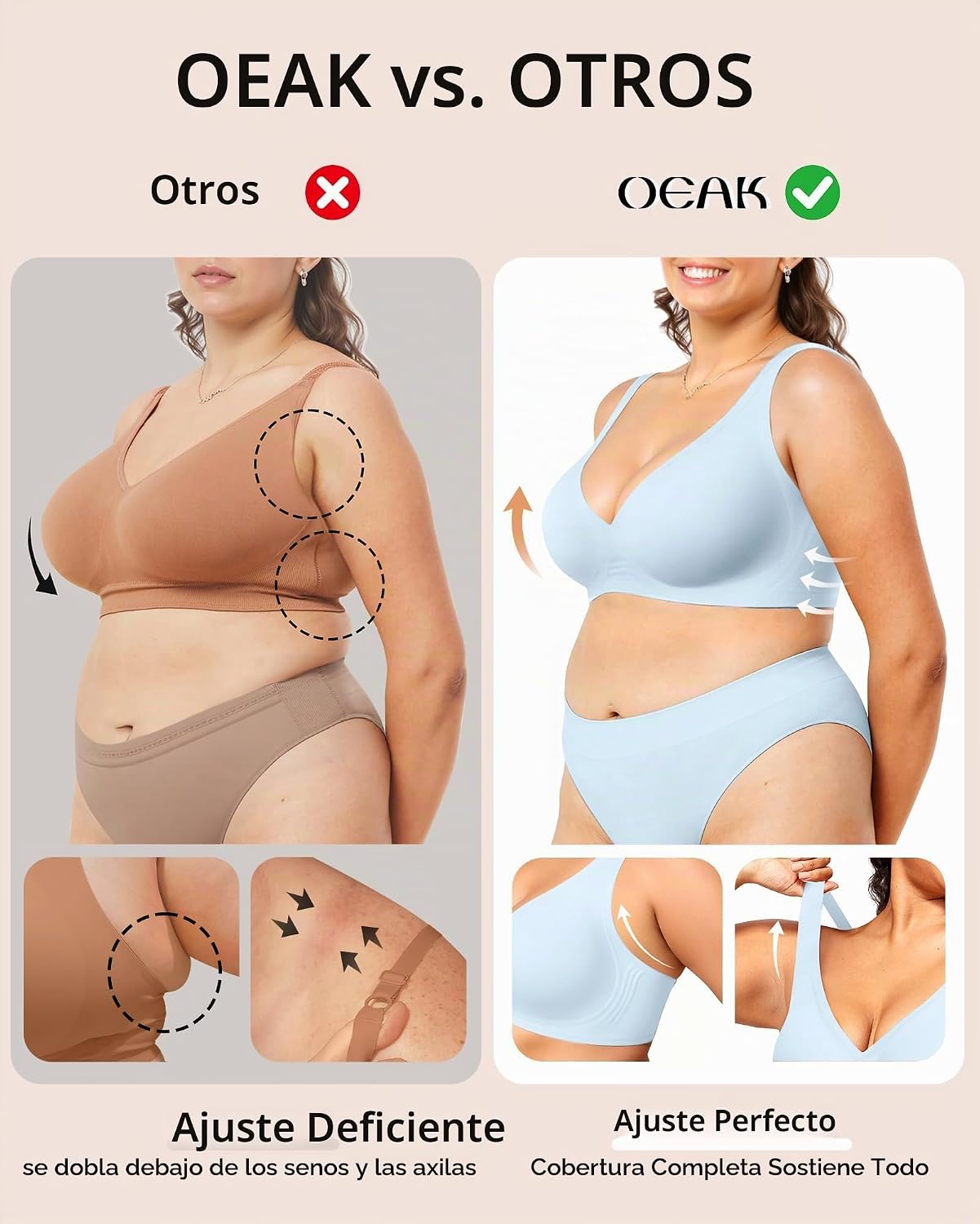 SOSTÉN MUJER OEAK JELLY WIRELESS DEEP V AZUL CIELO - 4