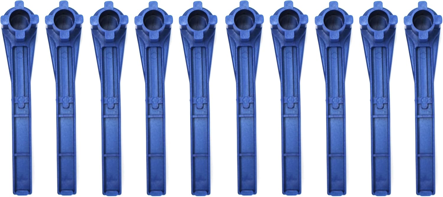 LLAVE PARA TAPONES DE TAMBOR JSP MANUFACTURING 4 EN 1 AZUL 10 UNIDADES - 1