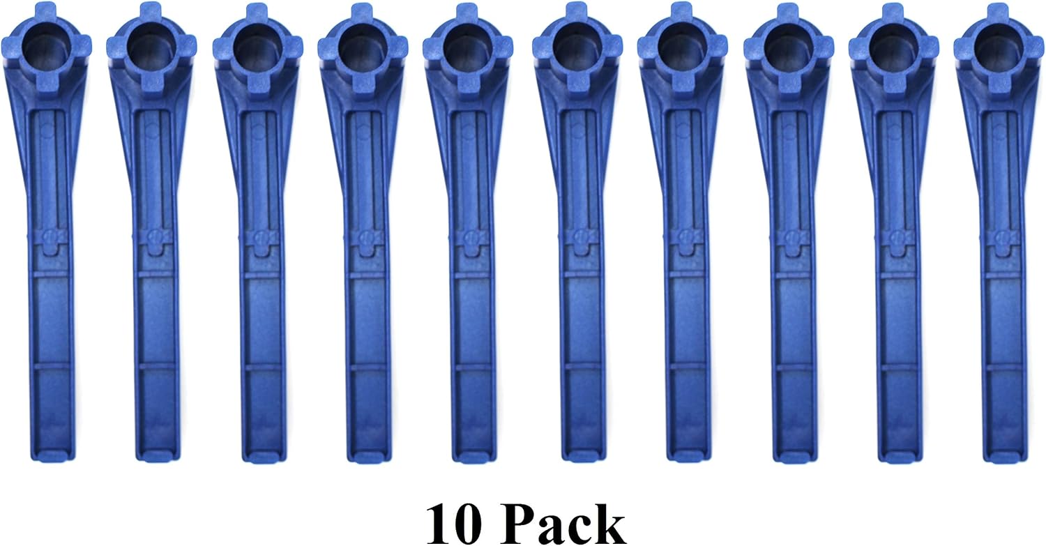 LLAVE PARA TAPONES DE TAMBOR JSP MANUFACTURING 4 EN 1 AZUL 10 UNIDADES - 2