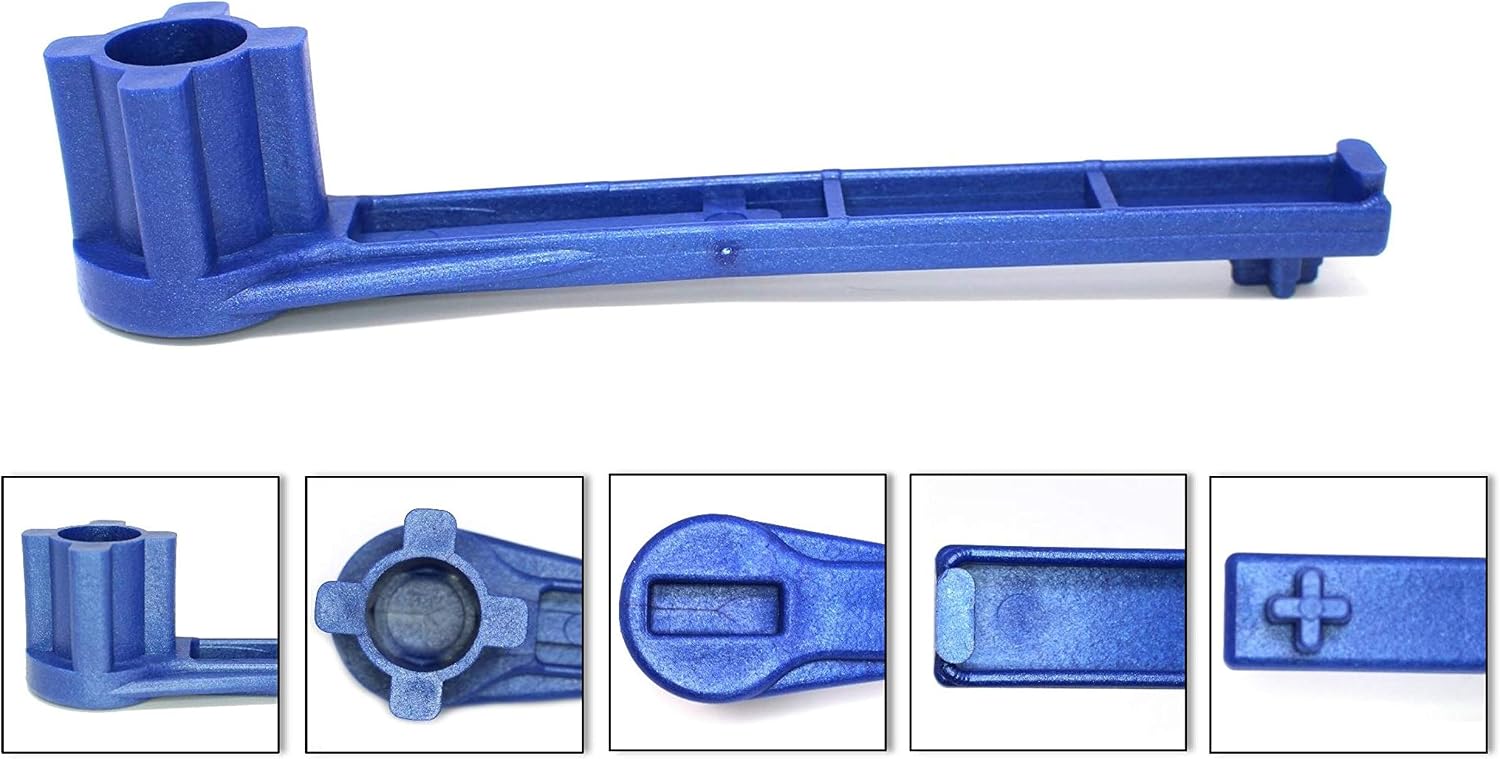 LLAVE PARA TAPONES DE TAMBOR JSP MANUFACTURING 4 EN 1 AZUL 10 UNIDADES - 3