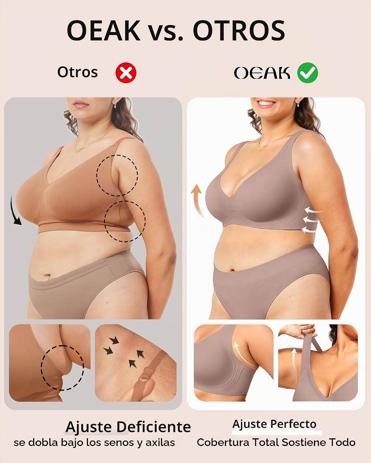SOSTÉN MUJER OEAK JELLY SIN VARILLAS PUSH UP GRIS - 4