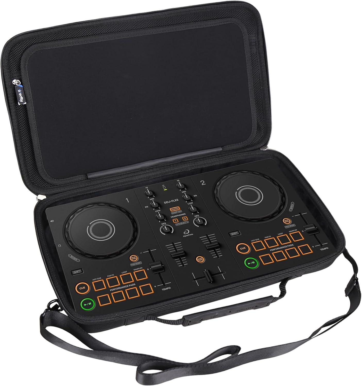 ESTUCHE PARA CONTROLADOR DJ PIONEER DJ ALPHATHETA DDJ-FLX2 / DDJ-200 / DDJ-WEGO4 WORFTY NEGRO - 1