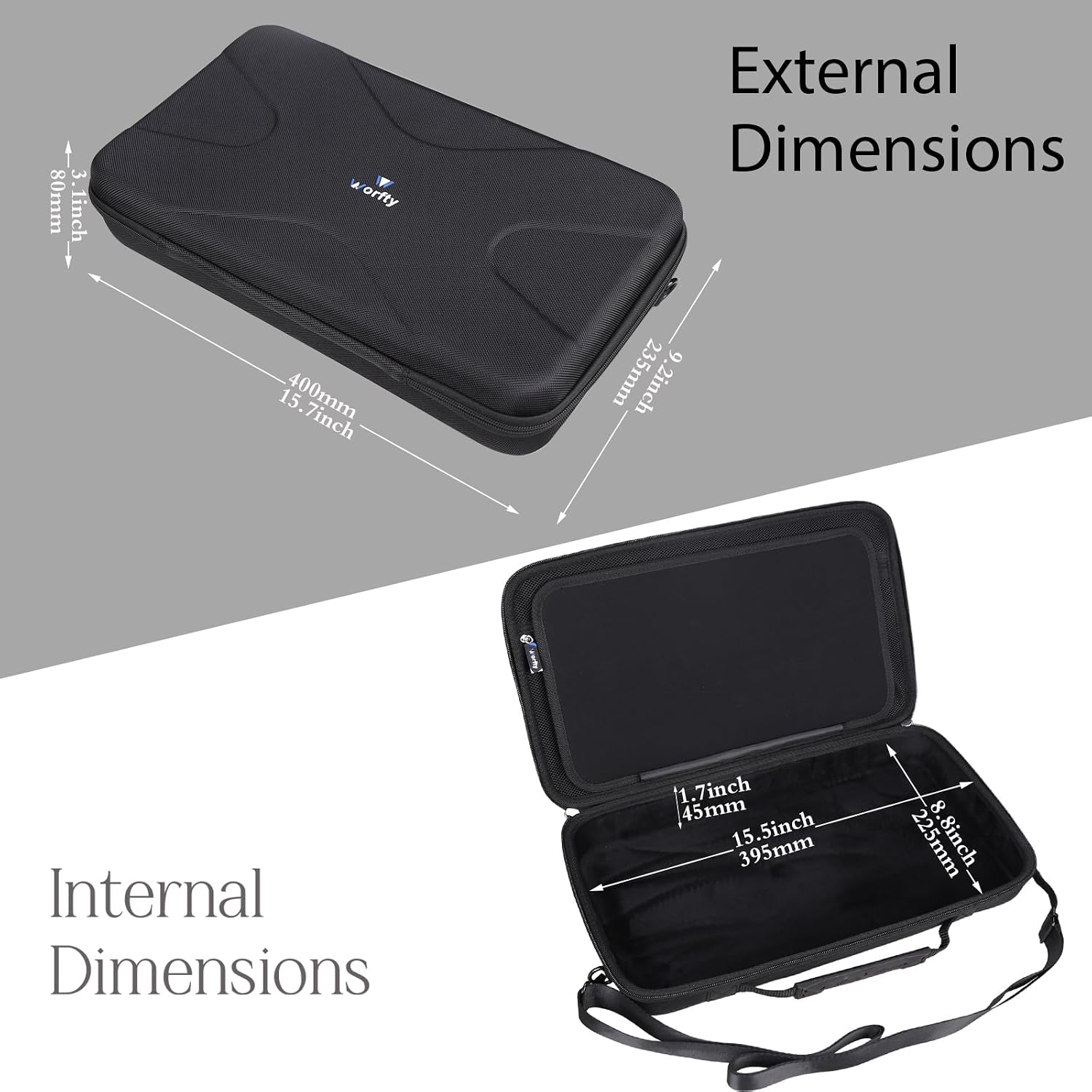 ESTUCHE PARA CONTROLADOR DJ PIONEER DJ ALPHATHETA DDJ-FLX2 / DDJ-200 / DDJ-WEGO4 WORFTY NEGRO - 3