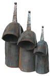 SET DE CAMPANAS GANKOGUI AFRICANAS AFRICA HEARTWOOD PROJECT HIERRO DOBLE VACA 3 PIEZAS - 1