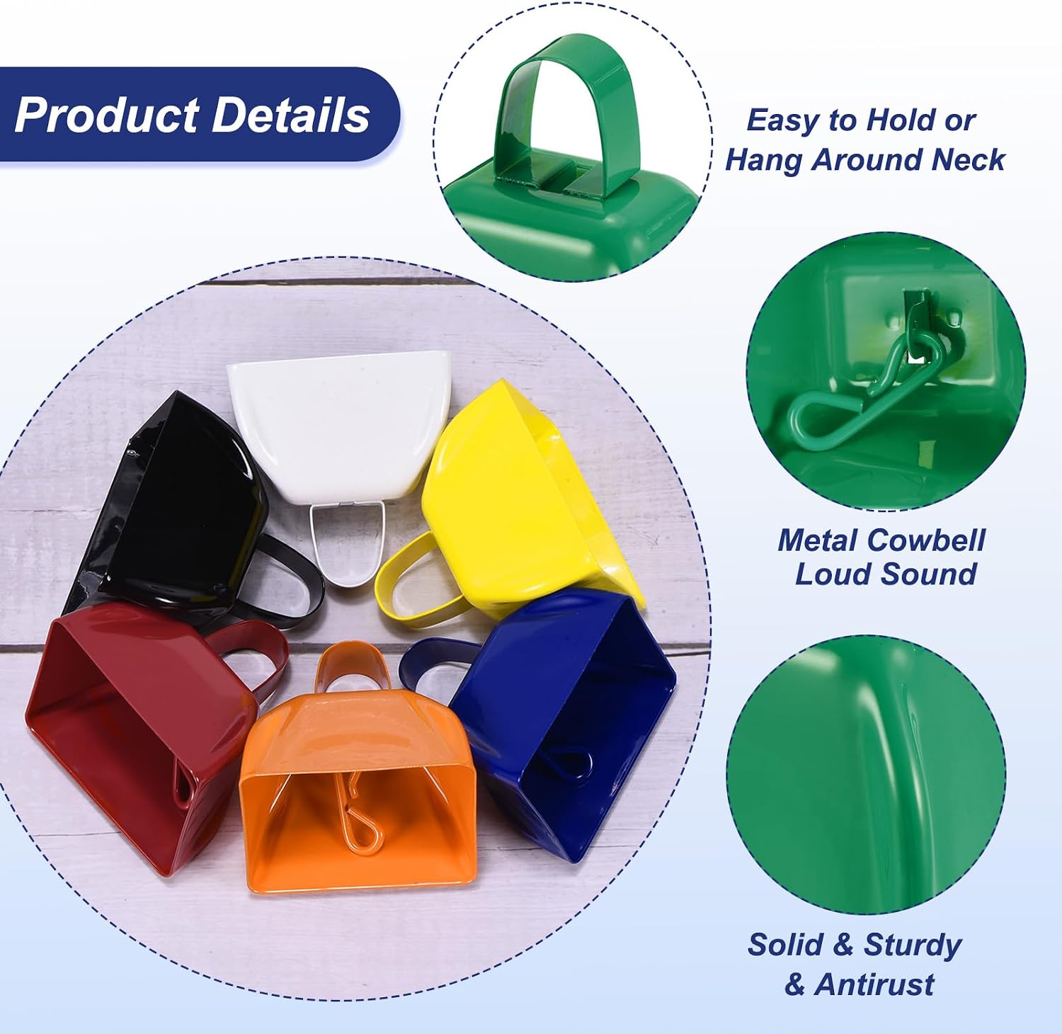 CAMPANAS DE MANO PATIKIL 24 UNIDADES 7.5X6X7.4 CM VERDE - 3