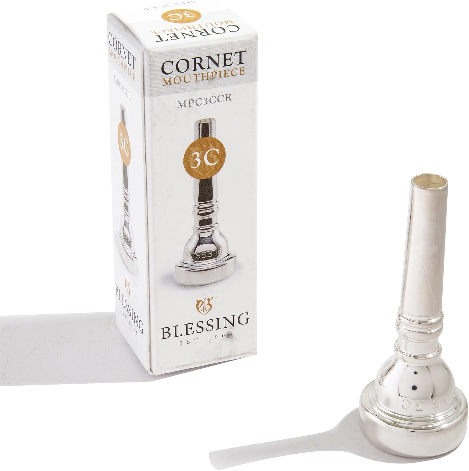 BOQUILLA PARA CORNETA BLESSING 3C COPA MEDIANA 16.3MM BORDE MEDIO-ANCHO U.S. LARGO - 1