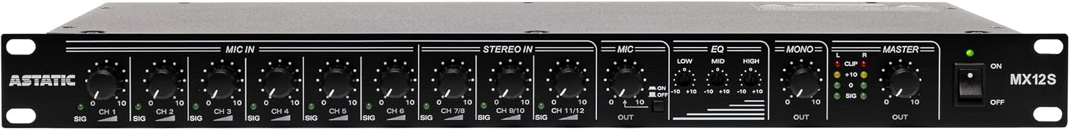 MEZCLADOR DE AUDIO CAD AUDIO MX12S 12 CANALES - 1