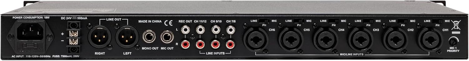 MEZCLADOR DE AUDIO CAD AUDIO MX12S 12 CANALES - 2