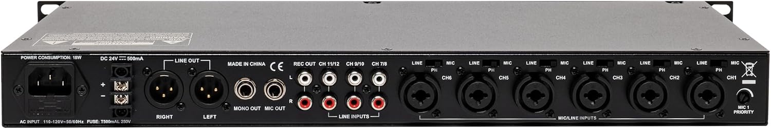 MEZCLADOR DE AUDIO CAD AUDIO MX12S 12 CANALES - 5