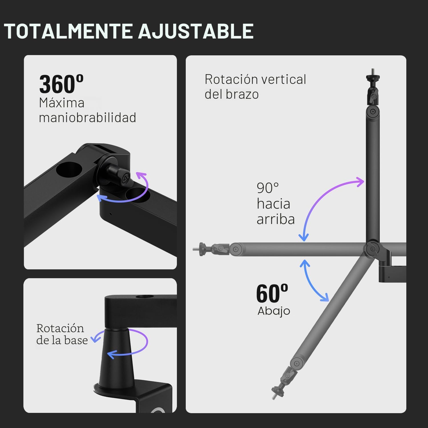 BRAZO PARA MICRÓFONO ELGATO WAVE MIC ARM LOW PROFILE - 4