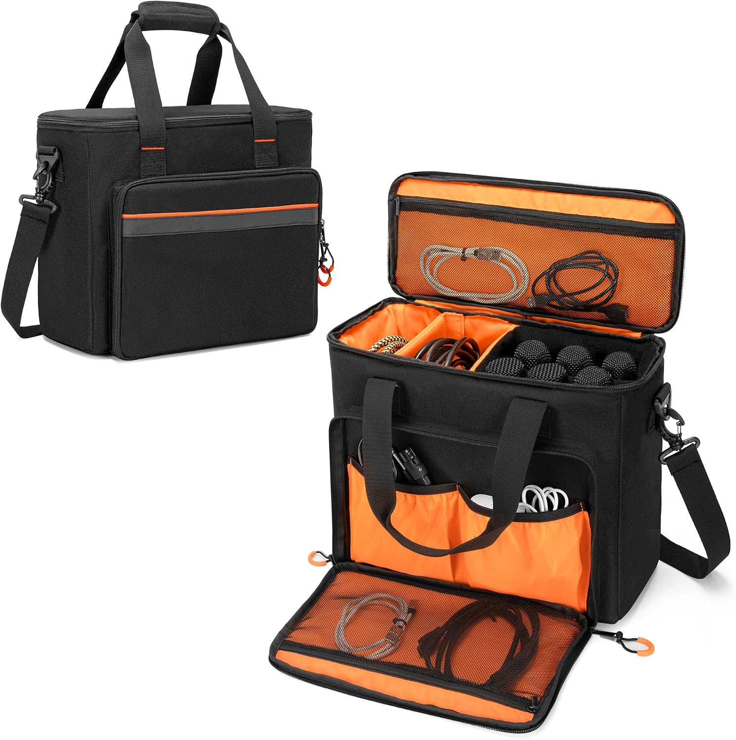 ESTUCHE PARA MICRÓFONOS PGMOON 6 RANURAS CON ACOLCHADO GRUESO - 1