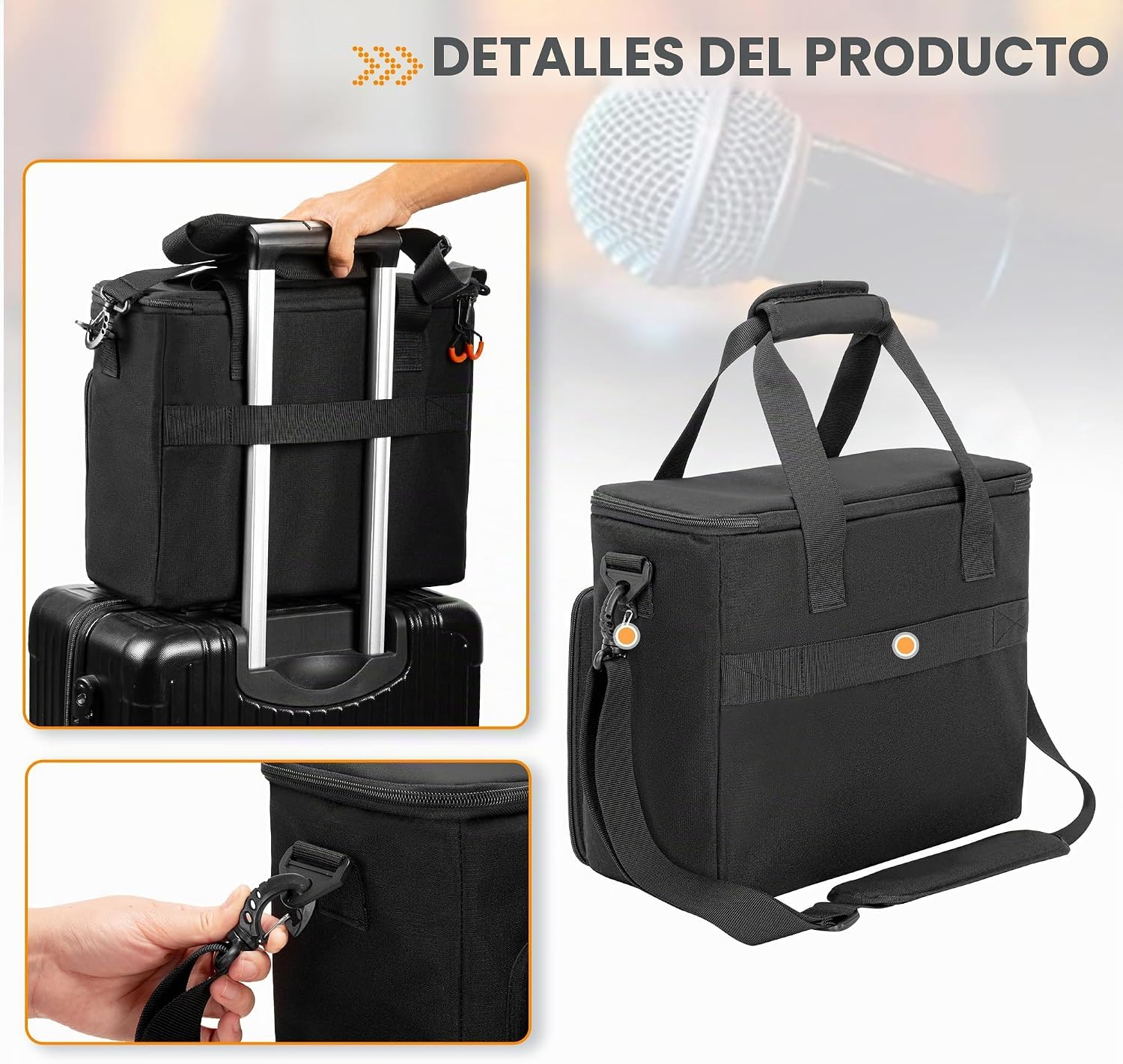 ESTUCHE PARA MICRÓFONOS PGMOON 6 RANURAS CON ACOLCHADO GRUESO - 4