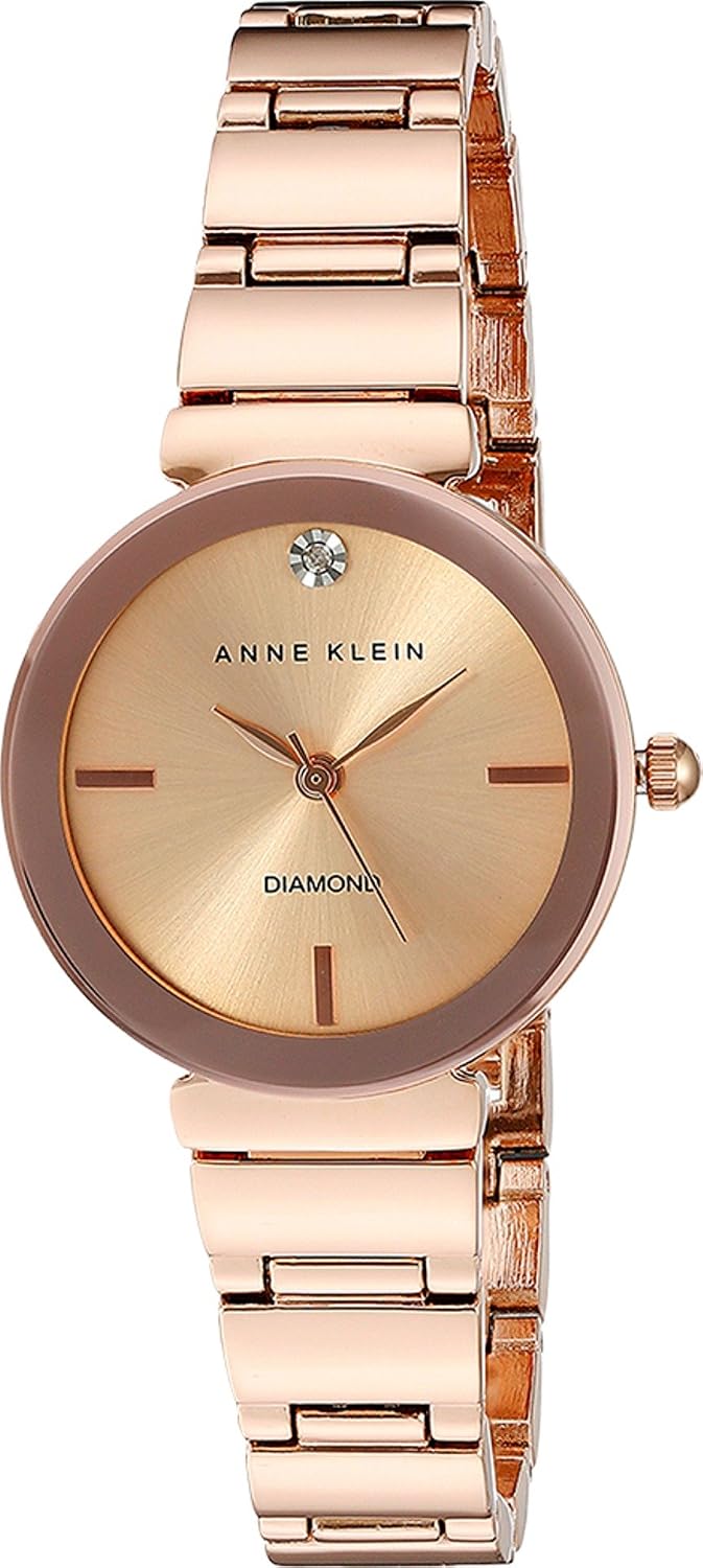 RELOJ DE PULSERA ANNE KLEIN MUJER CON ESFERA DE DIAMANTE GENUINO Y PULSERA - 1