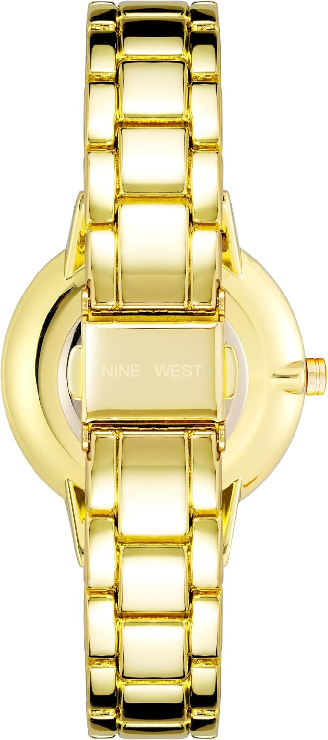 RELOJ DE PULSERA NINE WEST CRYSTAL ACCENTED GOLD - 3