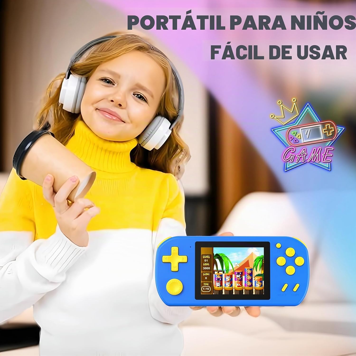 CONSOLA PORTÁTIL CCTU 218 JUEGOS PREINSTALADOS PARA NIÑOS - 4