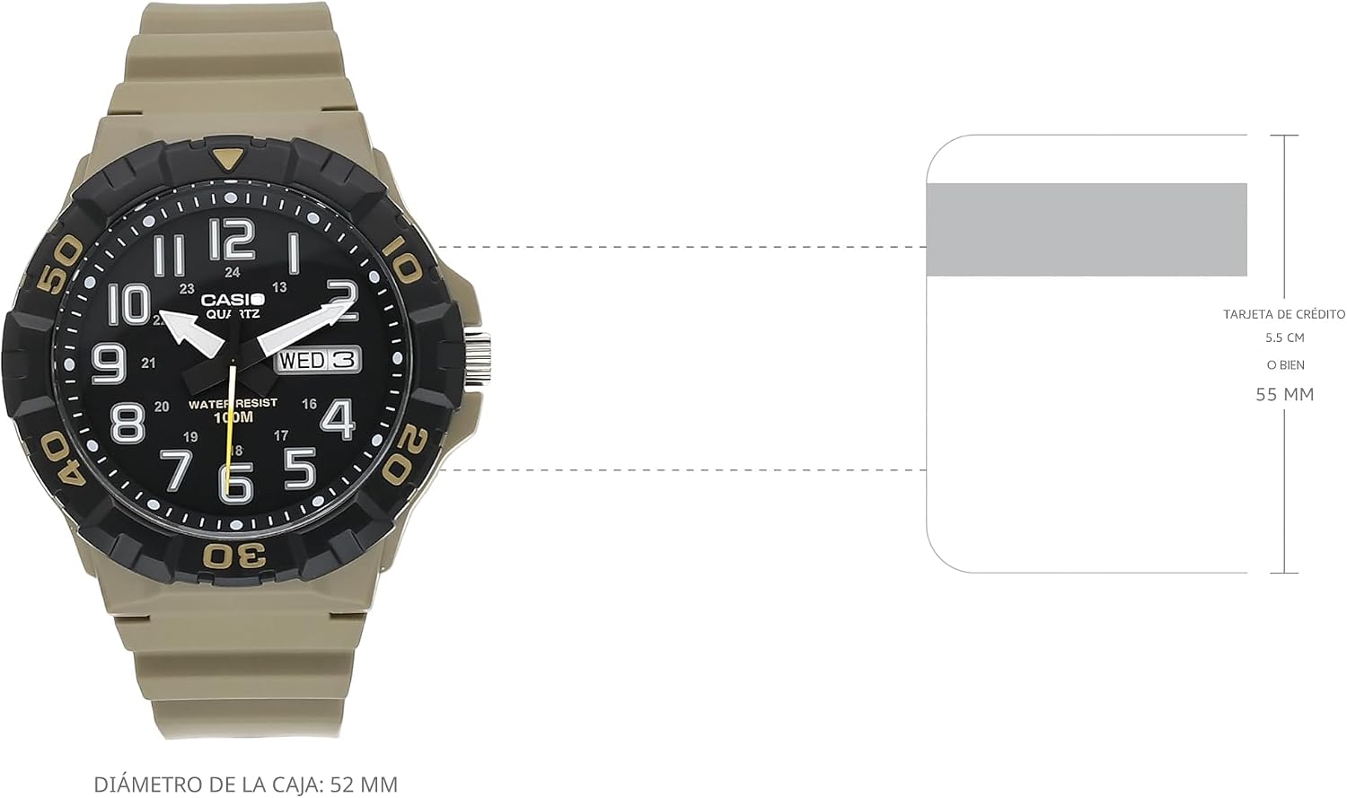 RELOJ DE PULSERA CASIO MRW-210H-5AVCF BEIGE - 4