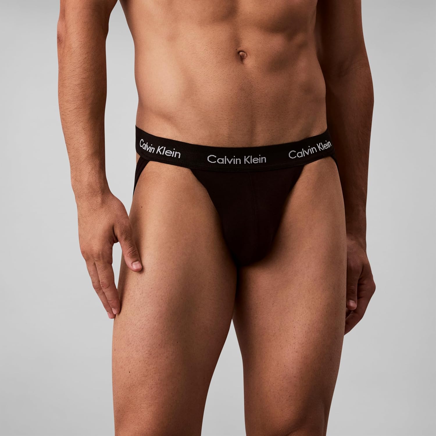 BOXERS CALVIN KLEIN COTTON STRETCH 3-PACK JOCK STRAP - 3