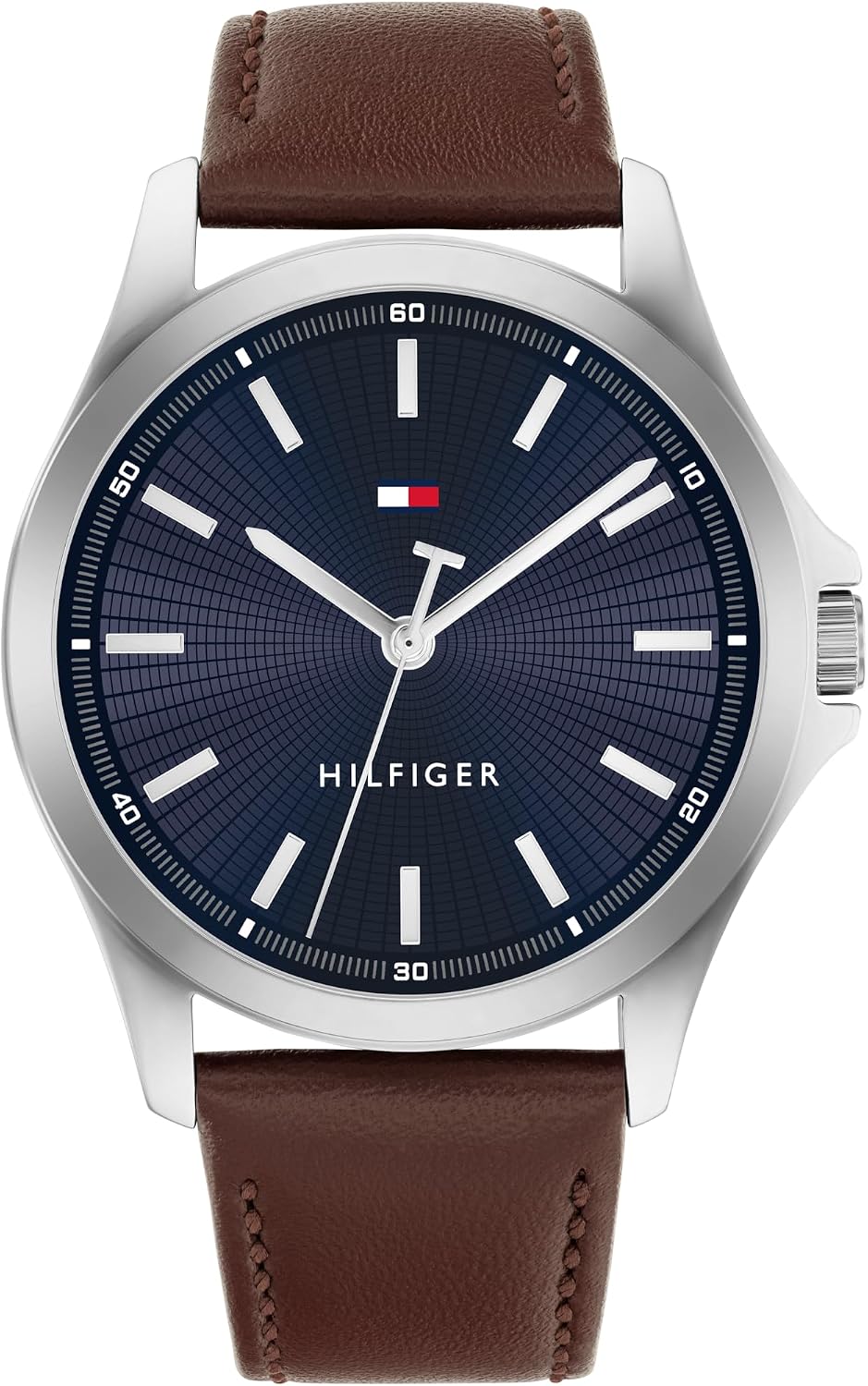 RELOJ DE PULSERA TOMMY HILFIGER HOMBRE 42MM CORREA DE CUERO MARRÓN AZUL - 1